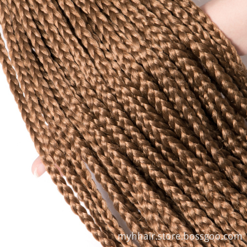Short 14 Inch ombre Crochet Hair Extensions 22 roots/pack brown blond,black color synthetic Braiding Hair Box Braids Hair